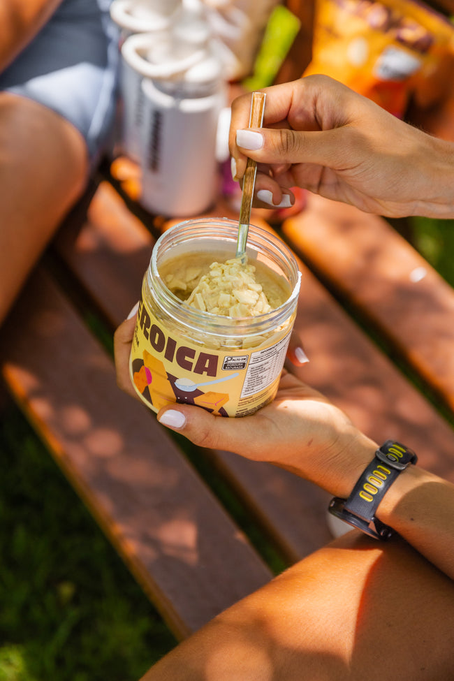 Pasta de Amendoim com Leite em Pó e Chocolate Branco
